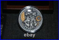 Niue 2018 5$ Nike & Victoria Goddesses Coin 2 oz silver Mint condition