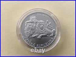 Niue 2018 Czech Lion Lion 1oz Silver $2 RARE Ceska Republika Crest