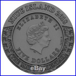Niue 2018, MAYAN CALENDAR, Ancient Calendars, 2oz $5 Silver Coin