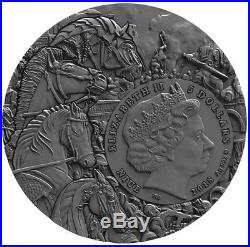 Niue 2018, White Horse, Four Horsemen of the Apocalypse, 2oz $5 Silver Coin