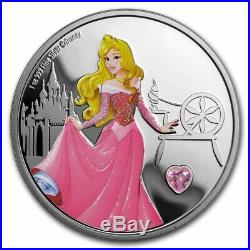 Niue 2020 1 oz Silver Proof Coin- Disney Princess with Gemstone Aurora