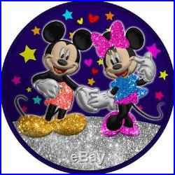 Niue 2020 2$ Mickey & Minnie Valentine's Day Stars of Love 1 Oz Silbermünze