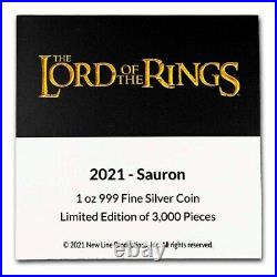 Niue 2021 1 OZ Silver Proof Coin- Lord of The Rings Sauron