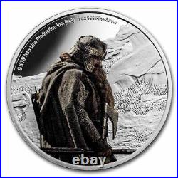 Niue 2022 1 OZ Silver Proof Coin- Lord of The Rings Dwarf Warrior Gimli