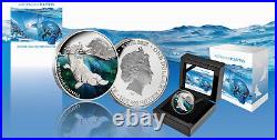 Niue 2022 Australian Platypus $1 1 Troy Oz Pure Silver Color Proof in Full OGP