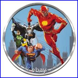 Niue 2022 DC Comics Flash Justice League Edition 1 oz Silver Color Coin with COA