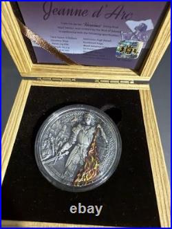 Niue 2022 Jeanne d'Arc 2 oz Antique finish 2 Oz Silver Coin HEROINES