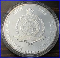 Niue 2023 Funnel Web Spider $10 5 Oz Pure Silver Proof Ultra High 3D Relief OGP