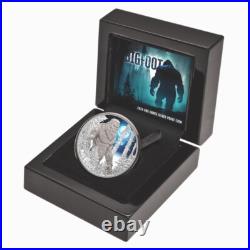 Niue 2024 BIGFOOT Sasquatch $1 1 Troy Oz Pure Silver Color Proof OGP-MINTAGE 750