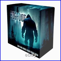 Niue 2024 BIGFOOT Sasquatch $1 1 Troy Oz Pure Silver Color Proof OGP-MINTAGE 750