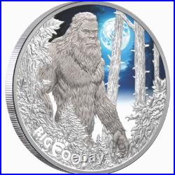 Niue 2024 BIGFOOT Sasquatch $1 1 Troy Oz Pure Silver Color Proof OGP-MINTAGE 750