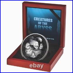 Niue 2024 CREATURES of ABYSS Deep Sea Fish $10 5 Oz Silver Black Prf-MINTAGE 350