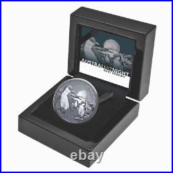 Niue 2024 FAIRY PENGUIN Australia At Night Full Moon $1 Oz Pure Silver Black OGP