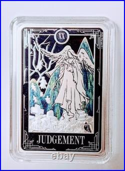 Niue 2024 Tarot Cards #XX -JUDGMENT- 1 oz $2 Silver Proof Coin Mintage 2000 Niue 2024 Tarot Cards #XX -JUDGMENT- 1 oz $2 Silver Proof Coin Mintage 2000