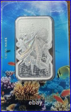 Niue 2025 $2 Nature's Grip Giant Octopus 1oz. 9999 Fine Silver Coin Bar /3500