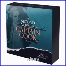 Niue 2025 CAPTAIN COOK Second Voyage TERRA AUSTRALIS Tall Ships $1 Oz Silver Prf Niue 2025 CAPTAIN COOK Second Voyage TERRA AUSTRALIS Tall Ships $1 Oz Silver Prf