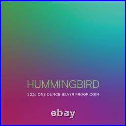 Niue 2025 Hypnotic HUMMINGBIRDS & HIBISCUS $1 1 Oz Pure Silver Prf MINTAGE 750