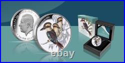 Niue 2025 KOOKABURRA TRIO John Gould Birds Australia $1 Oz Silver Color in OGP Niue 2025 KOOKABURRA TRIO John Gould Birds Australia $1 Oz Silver Color in OGP