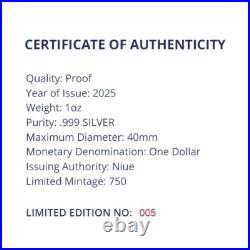 Niue 2025 KOOKABURRA TRIO John Gould Birds Australia $1 Oz Silver Color in OGP Niue 2025 KOOKABURRA TRIO John Gould Birds Australia $1 Oz Silver Color in OGP