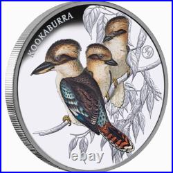 Niue 2025 KOOKABURRA TRIO John Gould Birds Australia $1 Oz Silver Color in OGP Niue 2025 KOOKABURRA TRIO John Gould Birds Australia $1 Oz Silver Color in OGP
