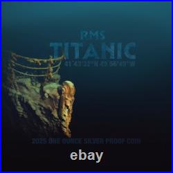 Niue 2025 RMS TITANIC Discovery 1985 40th $1 Oz Silver Black Proof-MINTAGE 800 Niue 2025 RMS TITANIC Discovery 1985 40th $1 Oz Silver Black Proof-MINTAGE 800