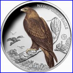 Niue 2025 WEDGE-TAILED EAGLE John Gould Birds Australia $1 Oz Silver Color OGP