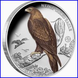 Niue 2025 WEDGE-TAILED EAGLE John Gould Birds Australia $1 Oz Silver Color OGP