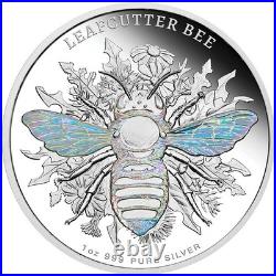 Niue 2026 LEAFCUTTER BEE Native Australian Bees $2 1 Oz Silver Hologram Proof