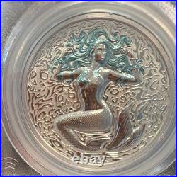 Niue 2026 Mermaid Teal Hair Ag $1 1 oz. 999 Silver Proof PCGS PR70