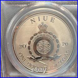 Niue 2026 Mermaid Teal Hair Ag $1 1 oz. 999 Silver Proof PCGS PR70