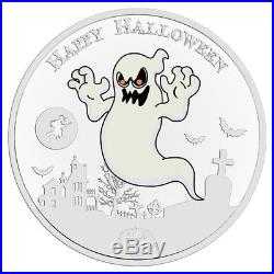 Niue 2$ 2017 Silver 999 Proof 1oz HALLOWEEN Glow-in-the-dark coin GHOST