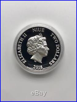 Niue $2 2018 2oz Silver Coin Dog Series French Bulldog