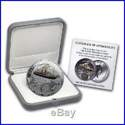 Niue $2, 2 oz. Silver Coin, 1914 2014, 100 Years Panama Canal, Queen Elizabeth