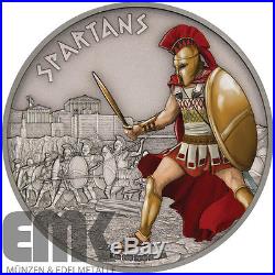 Niue 2 Dollar 2016 Spartaner Krieger der Geschichte (3.) 1 Oz. Silber