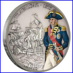 Niue 2 Dollar 2017 Schlacht von Trafalgar (3.) in Farbe 1 Oz Silber AF