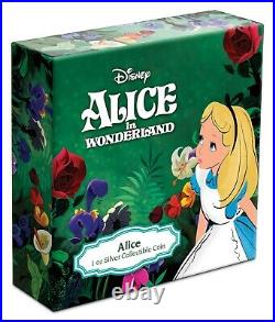Niue 2 Dollar 2021 Disney Alice in Wonderland Alice 1 Oz Silber AF