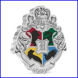 Niue 2 Dollar 2021 HARRY POTTER Hogwarts Crest 1 Oz Silber PP
