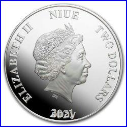 Niue 2 Dollar 2021 Herr der Ringe Classic Gandalf the Grey- 1 Oz Silber PP