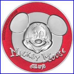 Niue 5 Dollar 2019 Disney Mickey Mouse Club Ultra High Relief 2 Oz Silber PP