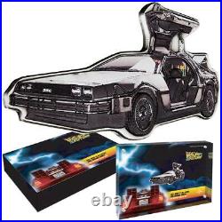 Niue 5 Dollar 2021 Back to the Future DeLorean Shaped 2 Oz Silber AF