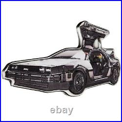 Niue 5 Dollar 2021 Back to the Future DeLorean Shaped 2 Oz Silber AF