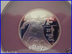 Niue Batman 75th Anniversary 2 Troy Oz NGC Graded PF70.999 Silver Coin Comics