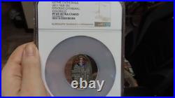 Niue COLOGNE Cathedral GERMANY Oval Shaped Coin 28grams. 925 NGC PF70