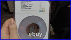 Niue COLOGNE Cathedral GERMANY Oval Shaped Coin 28grams. 925 NGC PF70 Niue COLOGNE Cathedral GERMANY Oval Shaped Coin 28grams. 925 NGC PF70