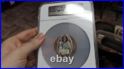 Niue COLOGNE Cathedral GERMANY Oval Shaped Coin 28grams. 925 NGC PF70