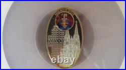 Niue Cathedral Oval Shaped Coin Westminster Abbey London 28grams. 925 NGC PF70