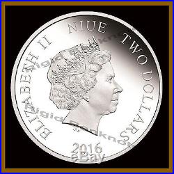 Niue Disney Star Wars $2 Dollars Proof Silver Coin, 1 oz 2016 Darth Vader Mint