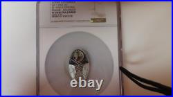 Niue Gothic Cathedral St Vitus Prague Oval Shaped Coin 28grams. 925 NGC PF70