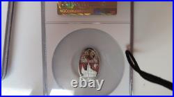 Niue Gothic Cathedral St Vitus Prague Oval Shaped Coin 28grams. 925 NGC PF70