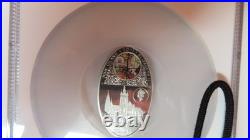 Niue Gothic Cathedral St Vitus Prague Oval Shaped Coin 28grams. 925 NGC PF70